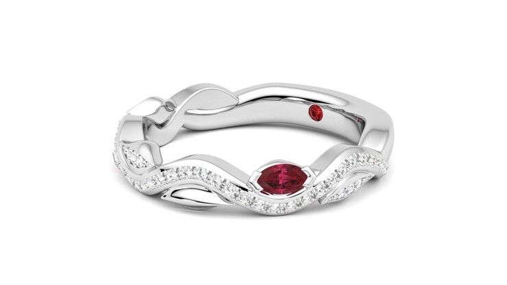 Taylor & Hart Lapelis Wedding Ring 360 degree image 24