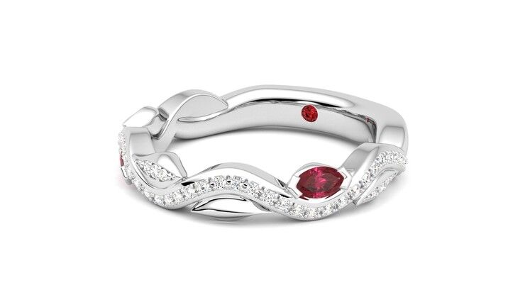 Taylor & Hart Lapelis Wedding Ring 360 degree image 25