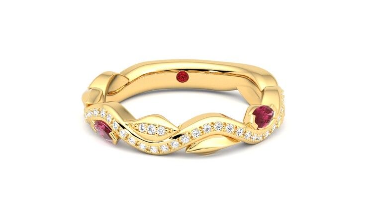 Taylor & Hart Lapelis Wedding Ring 360 degree image 1
