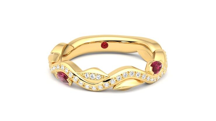 Taylor & Hart Lapelis Wedding Ring 360 degree image 2