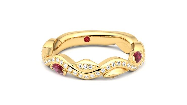 Taylor & Hart Lapelis Wedding Ring 360 degree image 3
