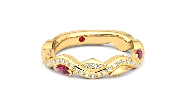 Taylor & Hart Lapelis Wedding Ring 360 degree image 4