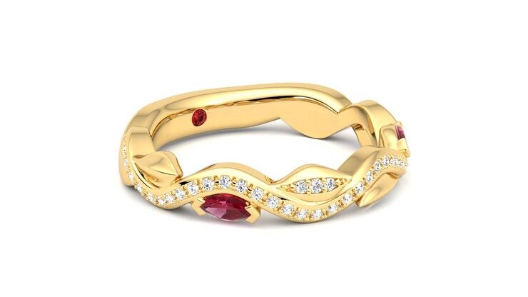 Taylor & Hart Lapelis Wedding Ring 360 degree image 6