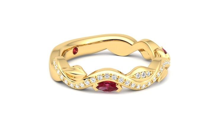 Taylor & Hart Lapelis Wedding Ring 360 degree image 7