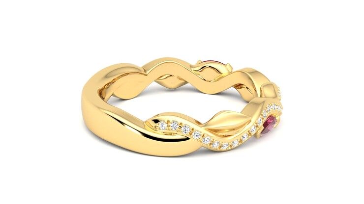 Taylor & Hart Lapelis Wedding Ring 360 degree image 11