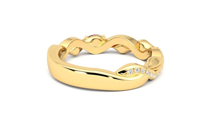 Taylor & Hart Lapelis Wedding Ring 360 degree image 13