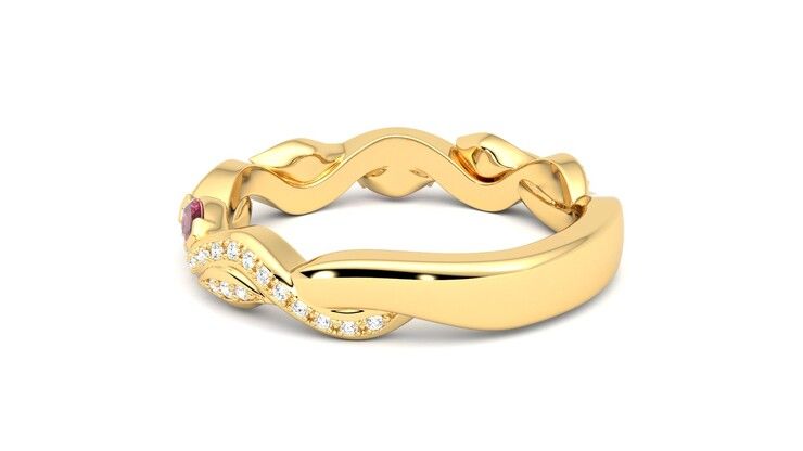Taylor & Hart Lapelis Wedding Ring 360 degree image 18
