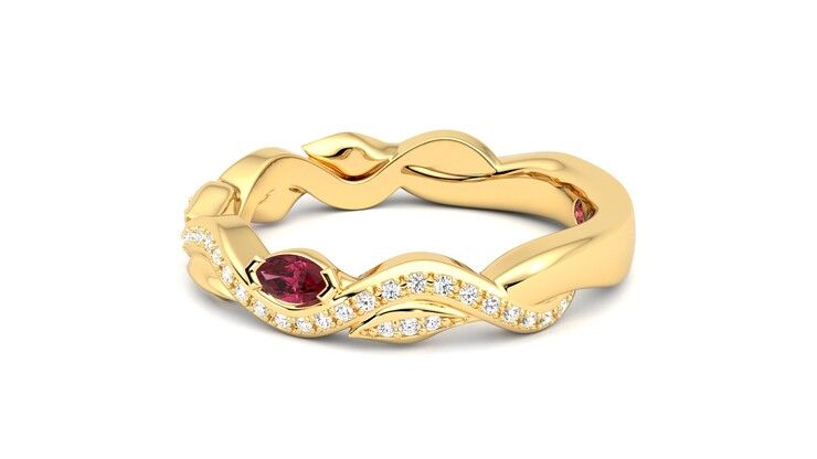 Taylor & Hart Lapelis Wedding Ring 360 degree image 21