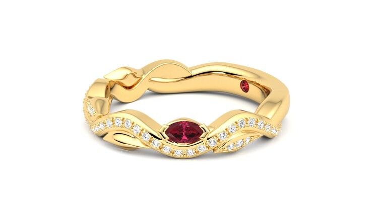Taylor & Hart Lapelis Wedding Ring 360 degree image 23