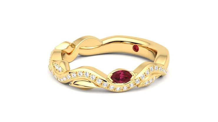 Taylor & Hart Lapelis Wedding Ring 360 degree image 24