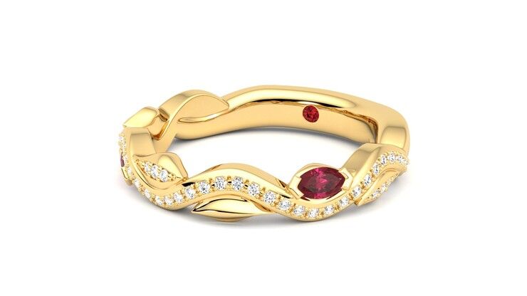 Taylor & Hart Lapelis Wedding Ring 360 degree image 25