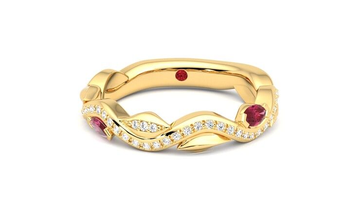 Taylor & Hart Lapelis Wedding Ring 360 degree image 29