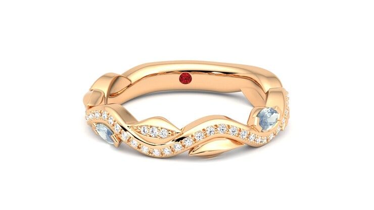 Taylor & Hart Lapelis Wedding Ring 360 degree image 1