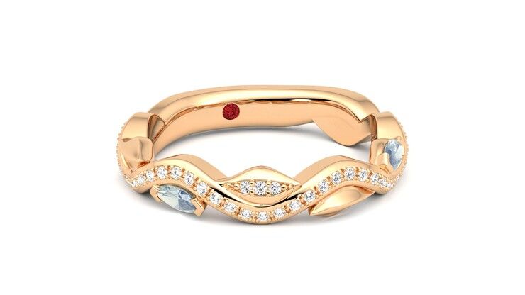 Taylor & Hart Lapelis Wedding Ring 360 degree image 4