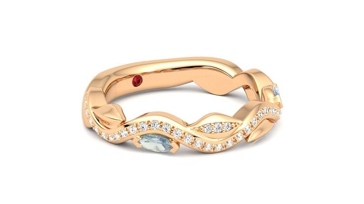 Taylor & Hart Lapelis Wedding Ring 360 degree image 6