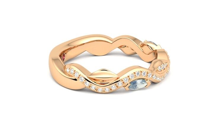 Taylor & Hart Lapelis Wedding Ring 360 degree image 9