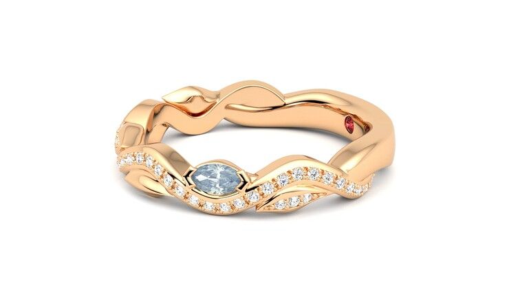 Taylor & Hart Lapelis Wedding Ring 360 degree image 22