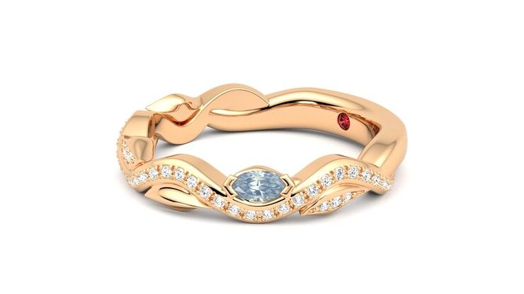 Taylor & Hart Lapelis Wedding Ring 360 degree image 23