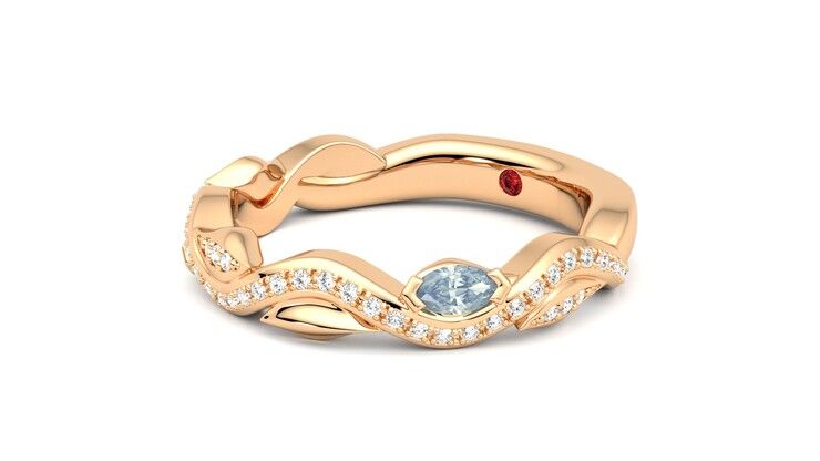 Taylor & Hart Lapelis Wedding Ring 360 degree image 24