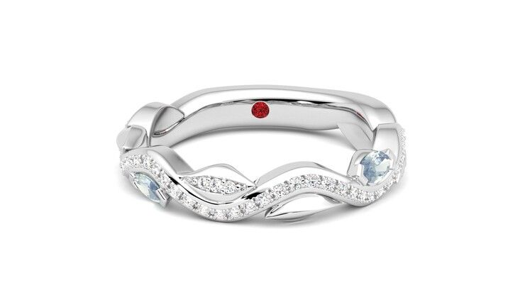 Taylor & Hart Lapelis Wedding Ring 360 degree image 1