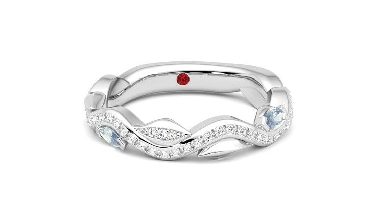 Taylor & Hart Lapelis Wedding Ring 360 degree image 2