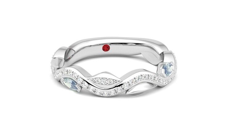 Taylor & Hart Lapelis Wedding Ring 360 degree image 3