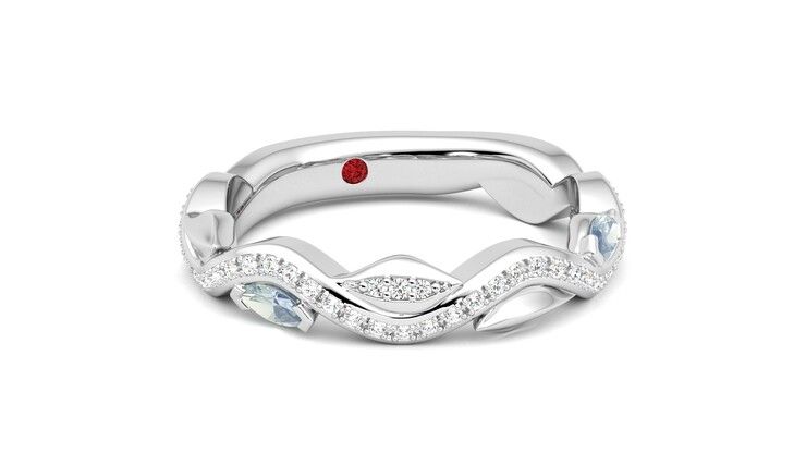 Taylor & Hart Lapelis Wedding Ring 360 degree image 4