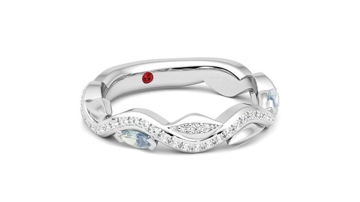 Taylor & Hart Lapelis Wedding Ring 360 degree image 5