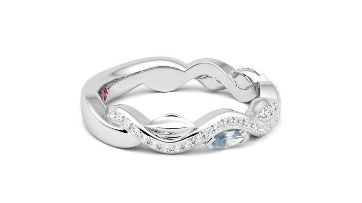 Taylor & Hart Lapelis Wedding Ring 360 degree image 9