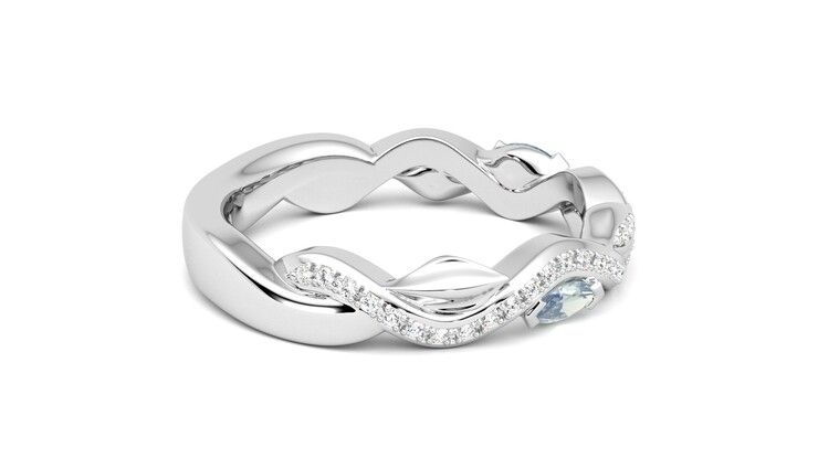 Taylor & Hart Lapelis Wedding Ring 360 degree image 10