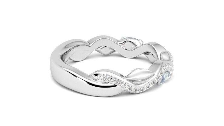 Taylor & Hart Lapelis Wedding Ring 360 degree image 11