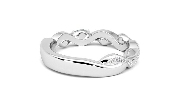 Taylor & Hart Lapelis Wedding Ring 360 degree image 13