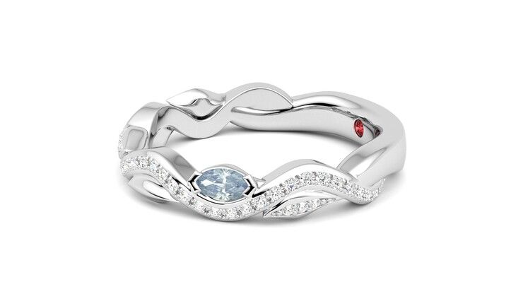 Taylor & Hart Lapelis Wedding Ring 360 degree image 22