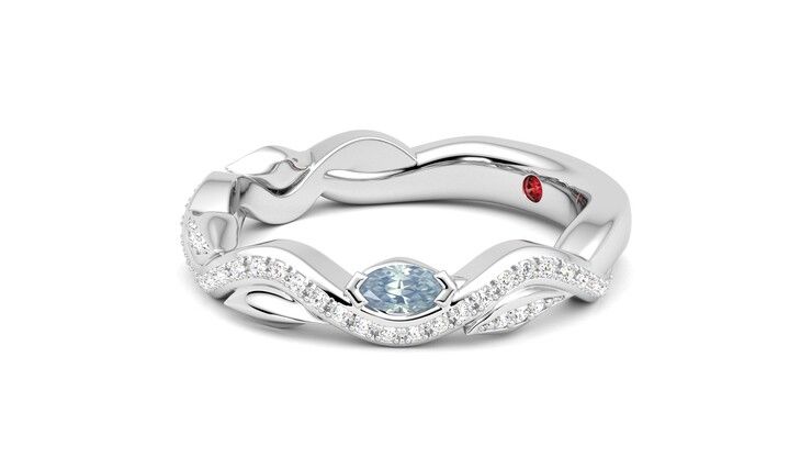 Taylor & Hart Lapelis Wedding Ring 360 degree image 23