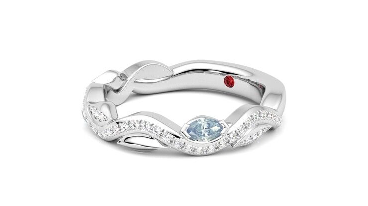 Taylor & Hart Lapelis Wedding Ring 360 degree image 24