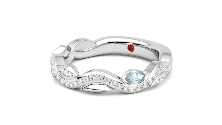 Taylor & Hart Lapelis Wedding Ring 360 degree image 25