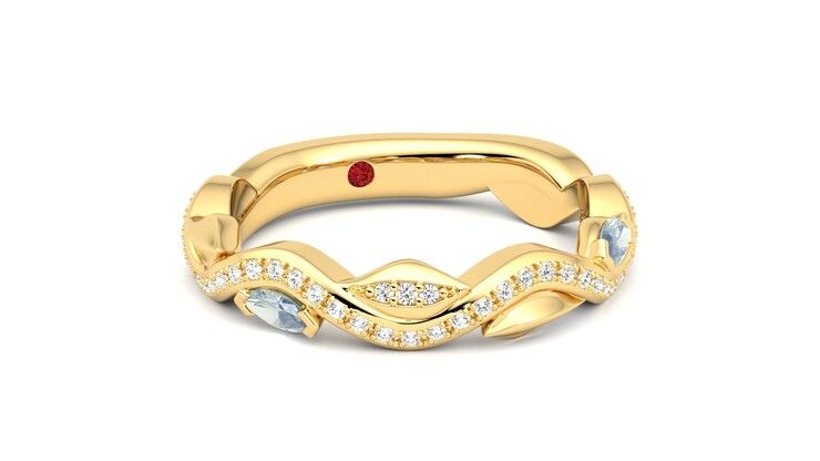 Taylor & Hart Lapelis Wedding Ring 360 degree image 4