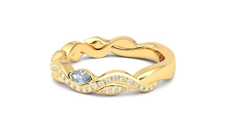 Taylor & Hart Lapelis Wedding Ring 360 degree image 21