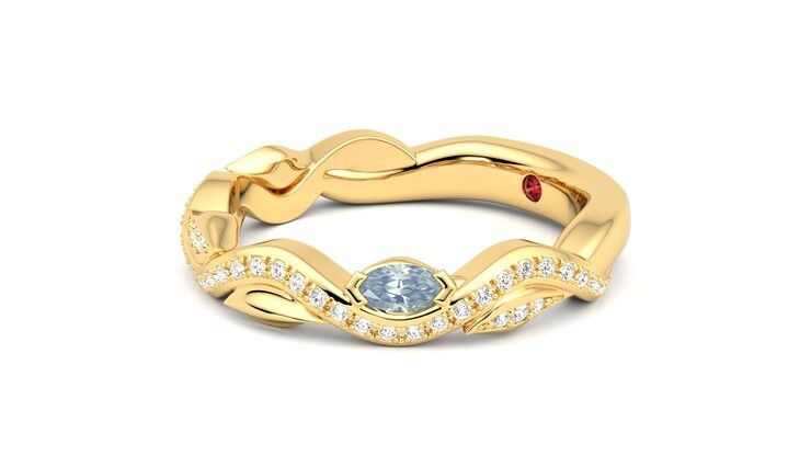 Taylor & Hart Lapelis Wedding Ring 360 degree image 23