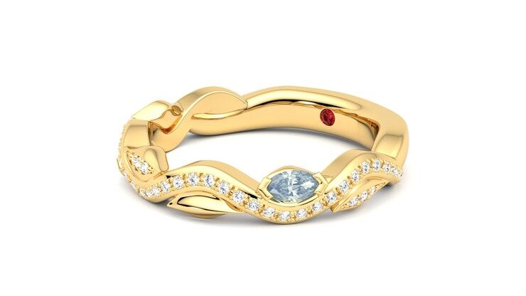 Taylor & Hart Lapelis Wedding Ring 360 degree image 24