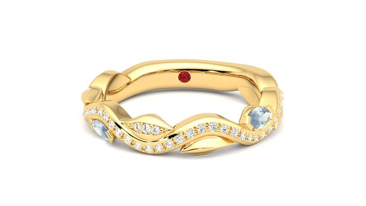 Taylor & Hart Lapelis Wedding Ring 360 degree image 29