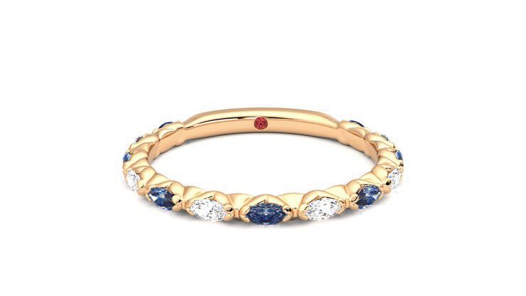 Taylor & Hart Laurel Wedding Ring 360 degree image 1