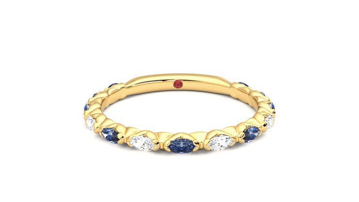 Taylor & Hart Laurel Wedding Ring 360 degree image 1