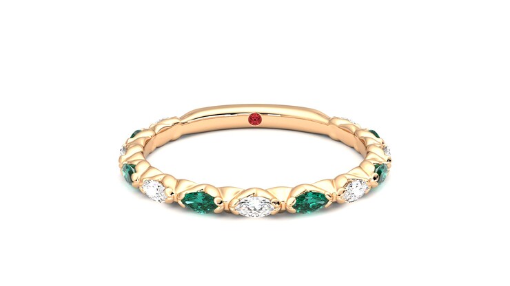 Taylor & Hart Laurel Wedding Ring 360 degree image 0