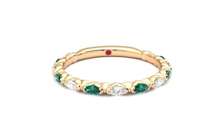 Taylor & Hart Laurel Wedding Ring 360 degree image 2