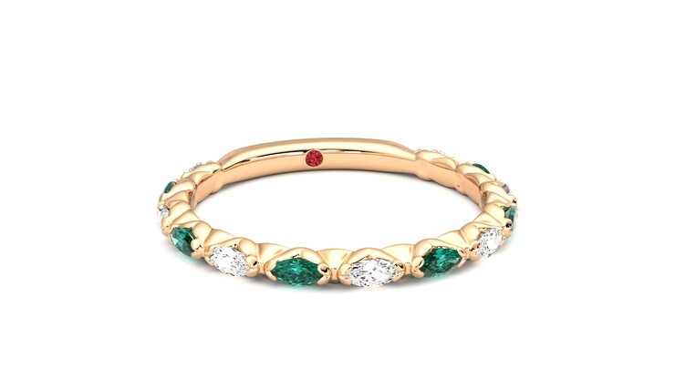 Taylor & Hart Laurel Wedding Ring 360 degree image 3