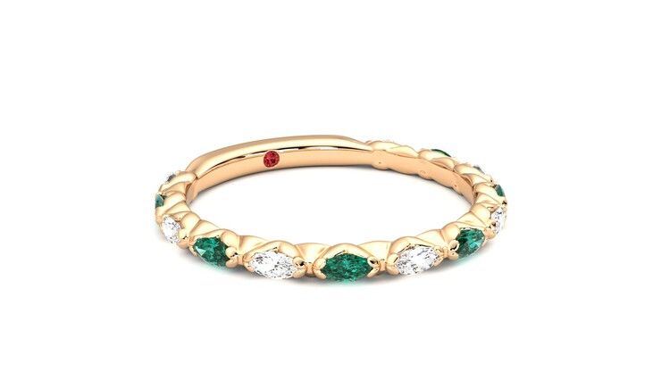 Taylor & Hart Laurel Wedding Ring 360 degree image 5