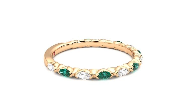 Taylor & Hart Laurel Wedding Ring 360 degree image 9