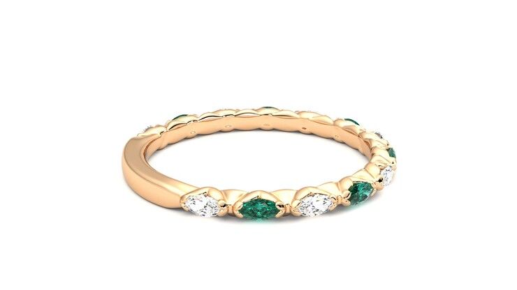 Taylor & Hart Laurel Wedding Ring 360 degree image 11