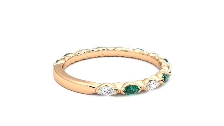 Taylor & Hart Laurel Wedding Ring 360 degree image 12